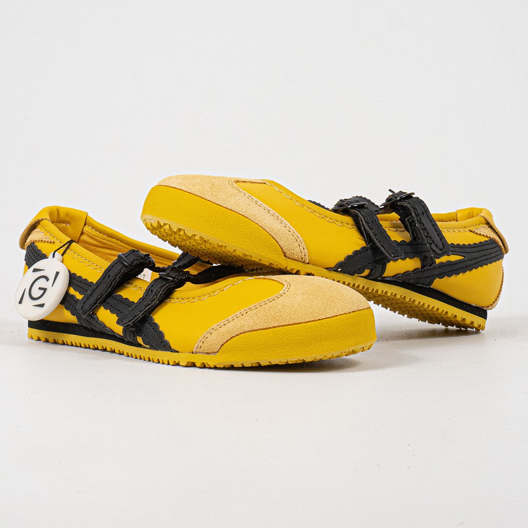 Sepatu Onitsuka Tiger Mexico TGRS TIGRESS Yellow Black Unisex Sneakers Casual Authentic - Image 4
