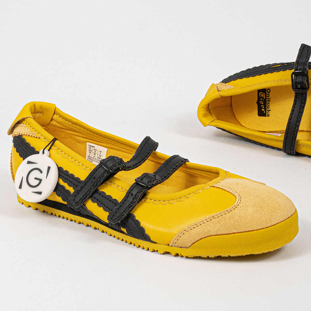 Sepatu Onitsuka Tiger Mexico TGRS TIGRESS Yellow Black Unisex Sneakers Casual Authentic - Image 3
