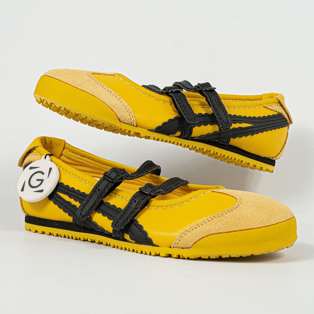 Sepatu Onitsuka Tiger Mexico TGRS TIGRESS Yellow Black Unisex Sneakers Casual Authentic