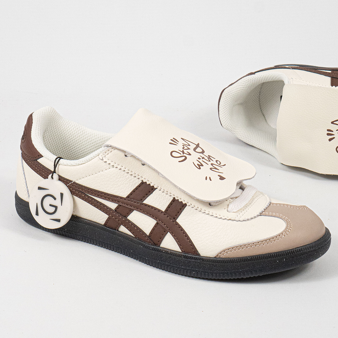 Sepatu Onitsuka Tiger Mexico Tokuten Cream Brown Stay With Me Unisex Sneakers Casual Authentic - Image 3