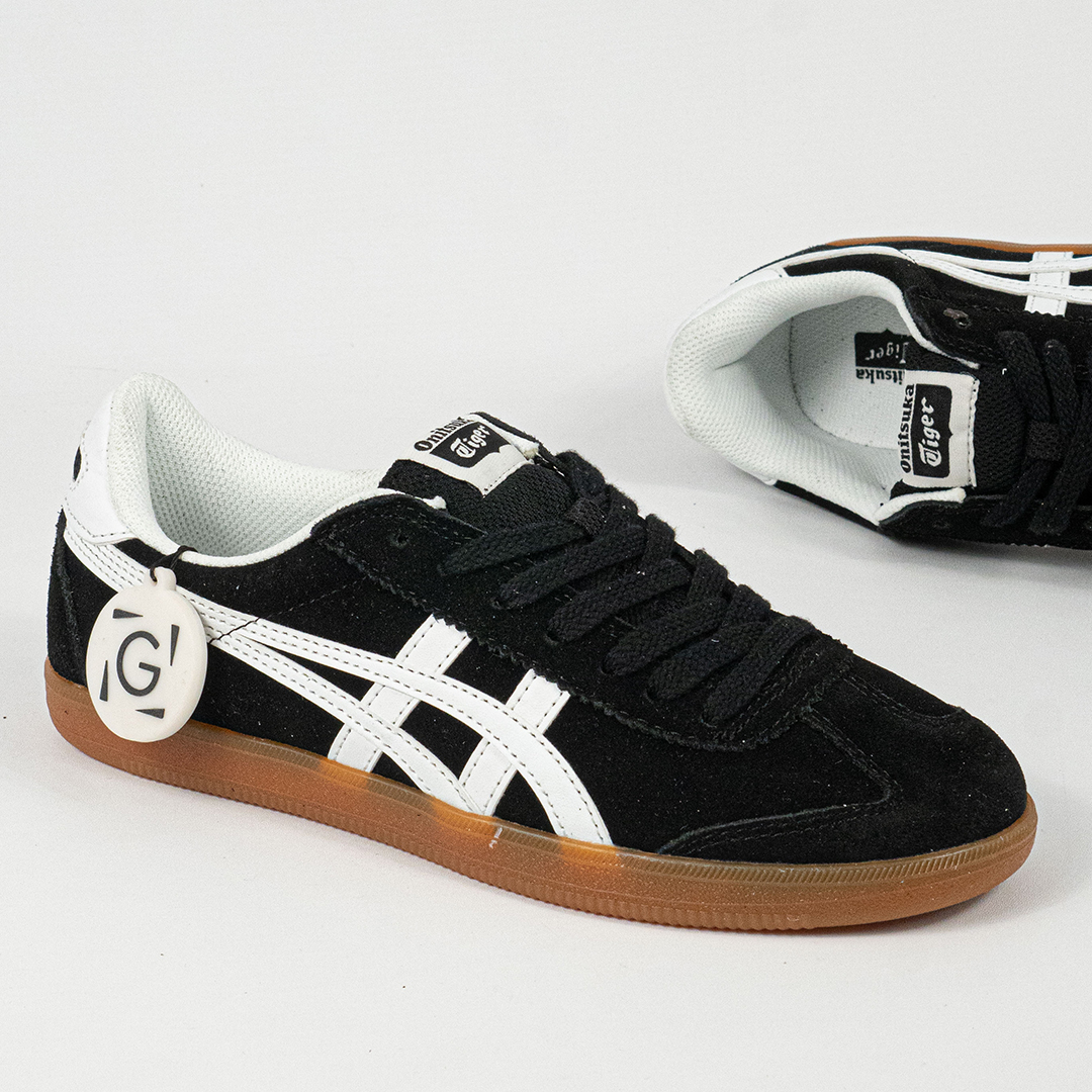 Sepatu Onitsuka Tiger Tokuten Black White Brown Unisex Sneakers Casual Authentic - Image 3