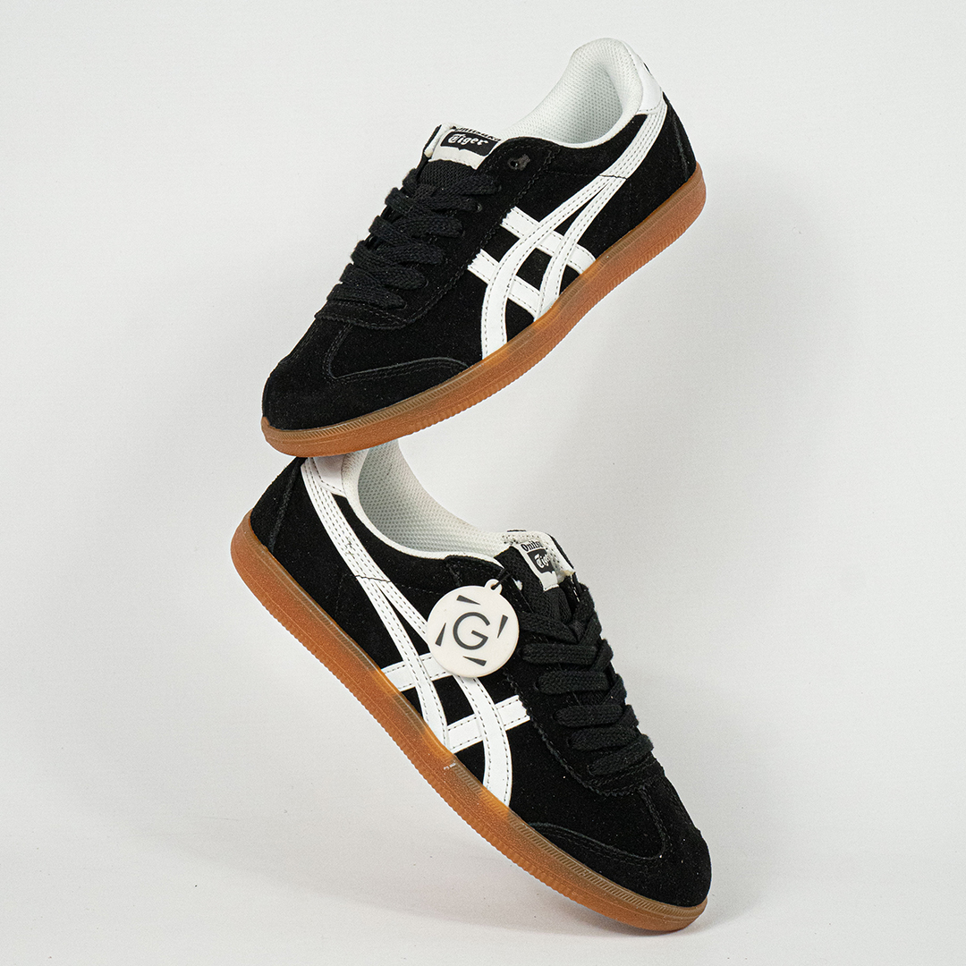 Sepatu Onitsuka Tiger Tokuten Black White Brown Unisex Sneakers Casual Authentic - Image 5