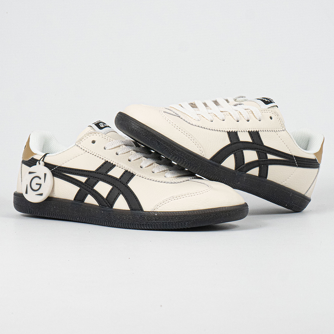 Sepatu Onitsuka Tiger Tokuten Cream Black Gold Unisex Sneakers Casual Authentic - Image 4