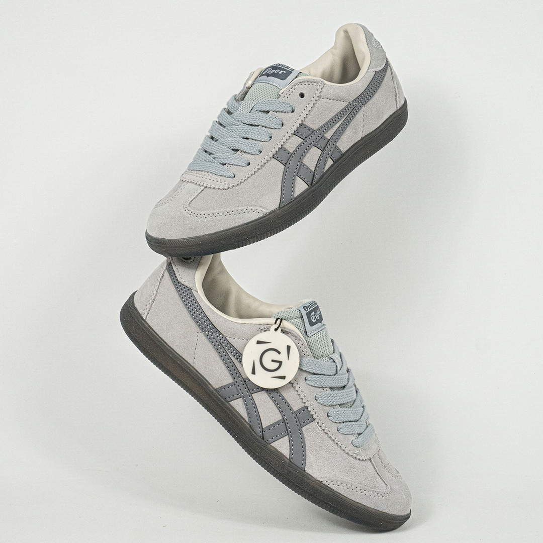 Sepatu Onitsuka Tiger Tokuten Grey Black Unisex Sneakers Casual Authentic - Image 5