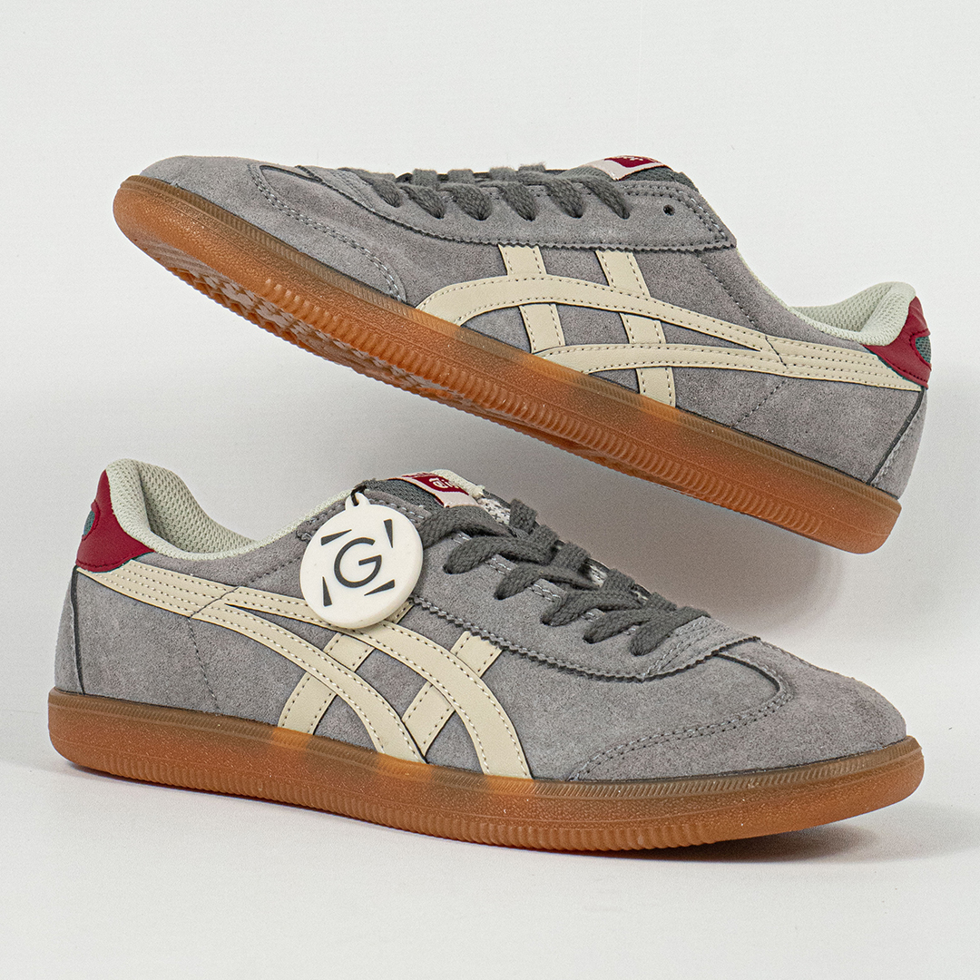 Sepatu Onitsuka Tiger Mexico Tokuten Grey White Red Unisex Sneakers Casual Authentic
