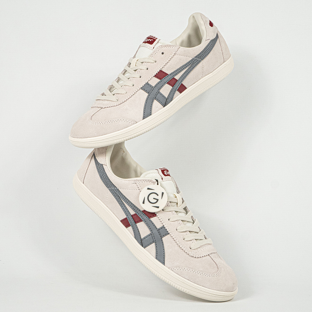 Sepatu Onitsuka Tiger Tokuten Red Grey Unisex Sneakers Casual Authentic - Image 5