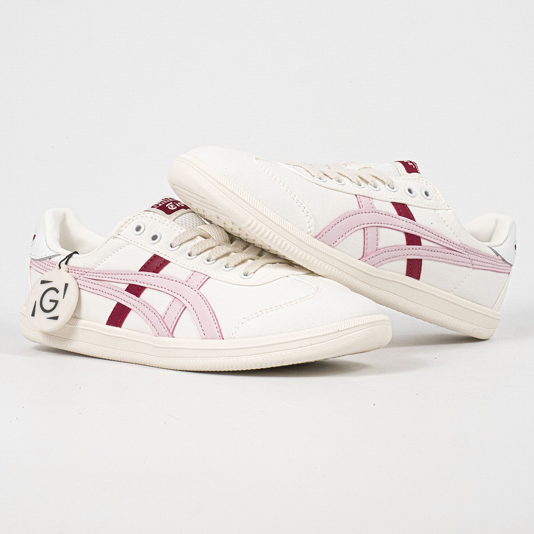Sepatu Onitsuka Tiger Mexico Tokuten White Pink Rose Red Unisex Sneakers Casual Authentic - Image 4