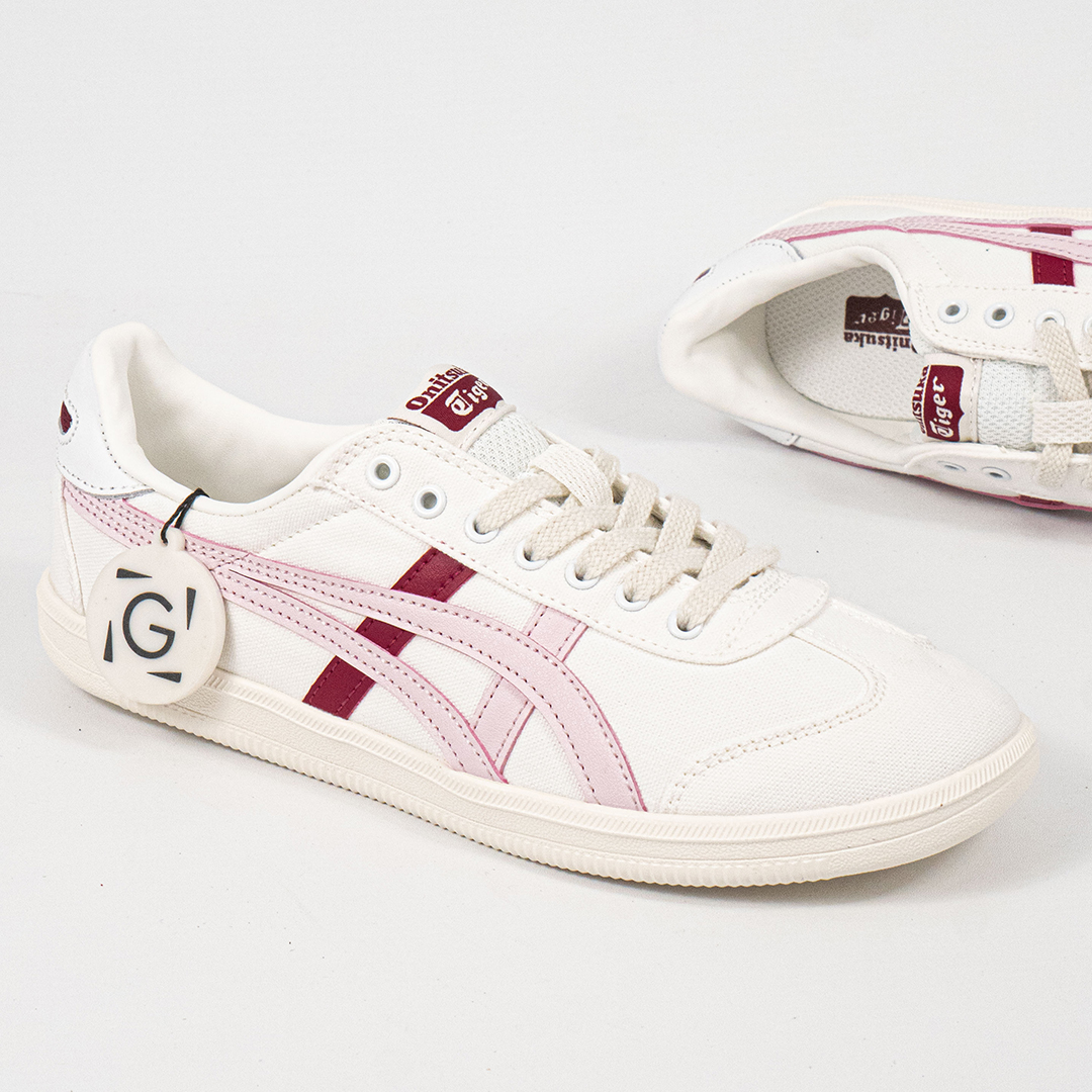 Sepatu Onitsuka Tiger Mexico Tokuten White Pink Rose Red Unisex Sneakers Casual Authentic - Image 3