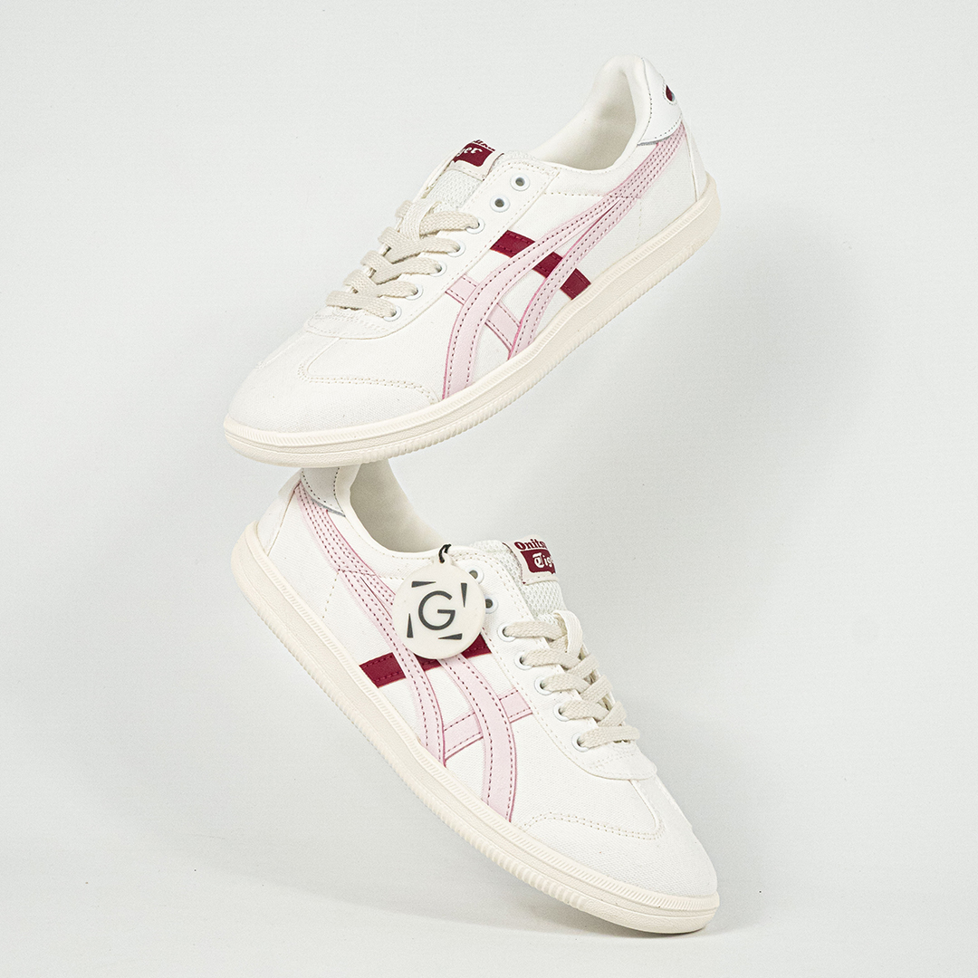 Sepatu Onitsuka Tiger Mexico Tokuten White Pink Rose Red Unisex Sneakers Casual Authentic - Image 5