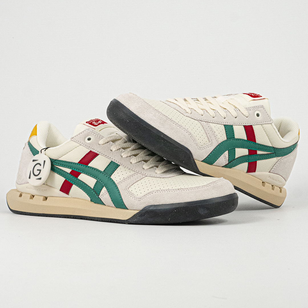 Sepatu Onitsuka Tiger Ultimate 81 EX Birch Green Red Yellow Unisex Sneakers Casual Authentic - Image 4