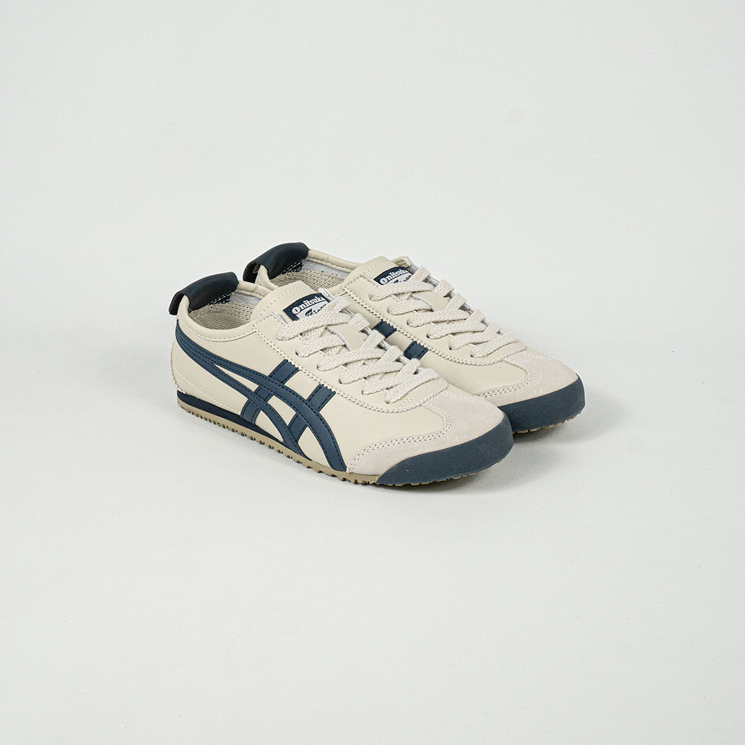 Sepatu Onitsuka Tiger Mexico 66 Kids Birch Peacoat Navy Sneakers Casual Authentic - Image 5