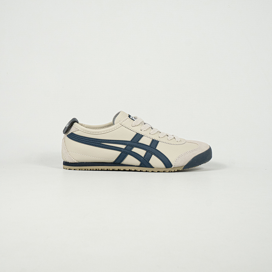 Sepatu Onitsuka Tiger Mexico 66 Kids Birch Peacoat Navy Sneakers Casual Authentic