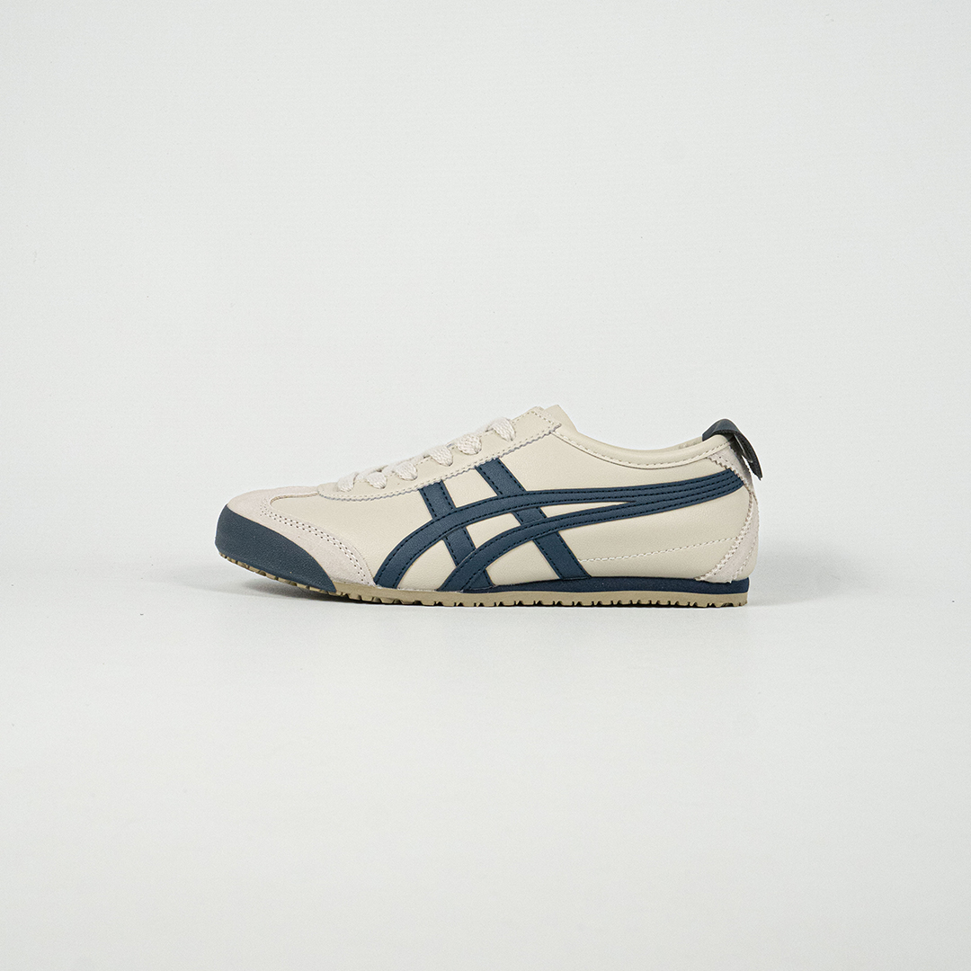 Sepatu Onitsuka Tiger Mexico 66 Kids Birch Peacoat Navy Sneakers Casual Authentic - Image 2