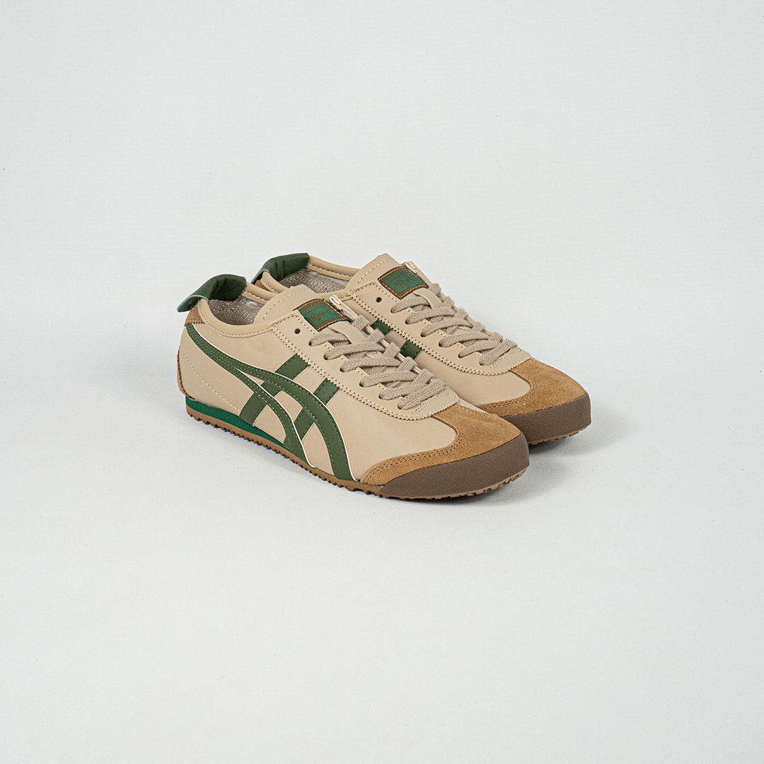 Sepatu Onitsuka Tiger Mexico 66 Laces Beige Grass Green Brown Unisex Sneakers Casual Authentic - Image 5