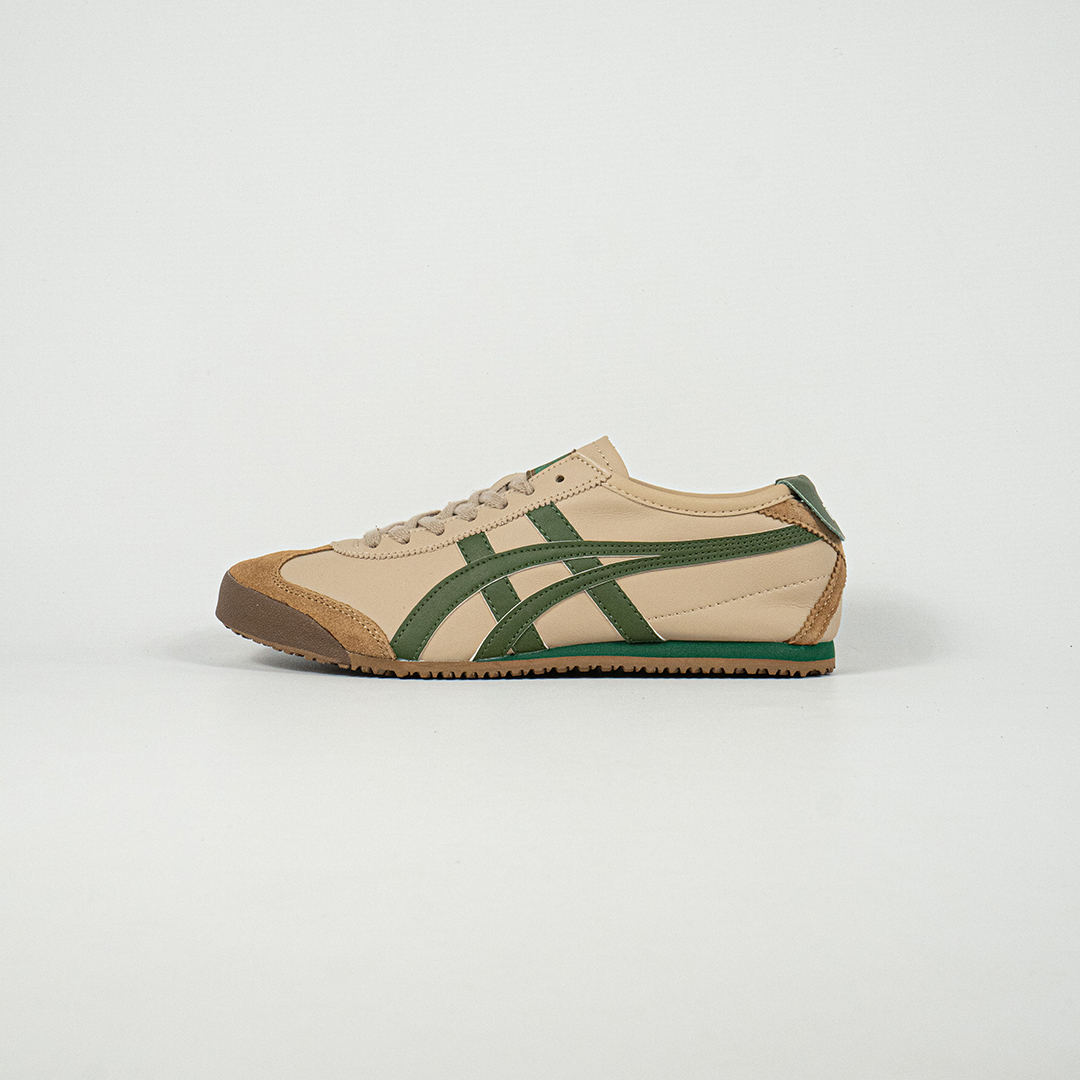 Sepatu Onitsuka Tiger Mexico 66 Laces Beige Grass Green Brown Unisex Sneakers Casual Authentic - Image 2