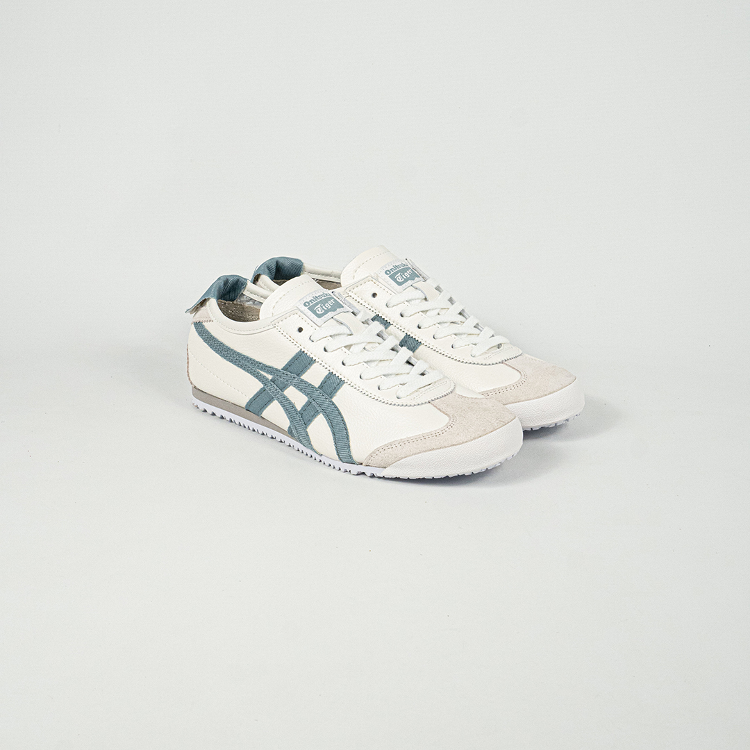 Sepatu Onitsuka Tiger Mexico 66 Laces Cream Grey Leather Unisex Sneakers Casual Authentic - Image 5
