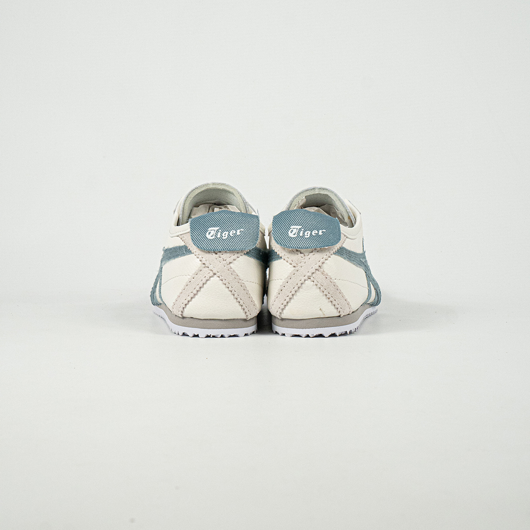 Sepatu Onitsuka Tiger Mexico 66 Laces Cream Grey Leather Unisex Sneakers Casual Authentic - Image 4