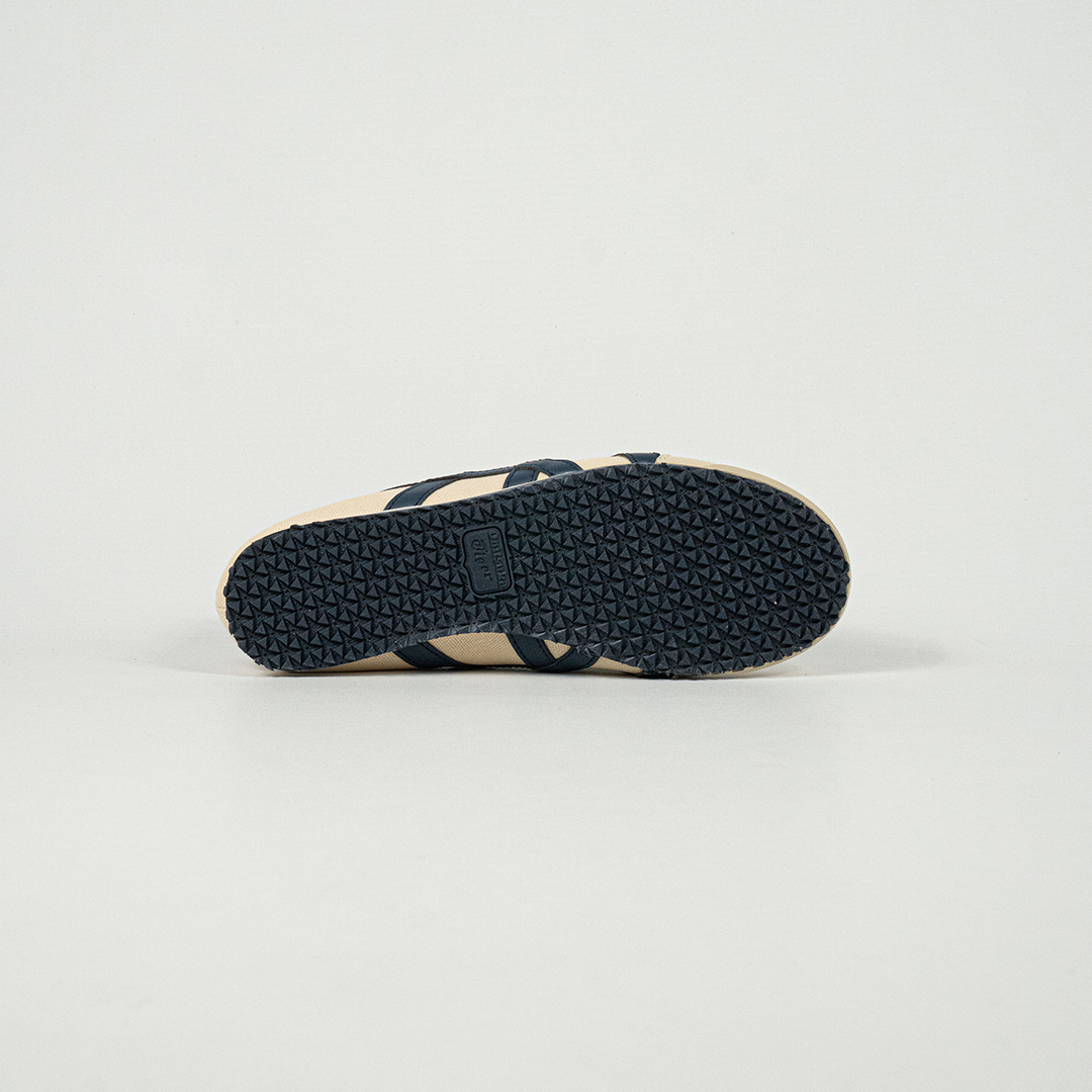 Sepatu Onitsuka Tiger Mexico 66 Paraty Slip On Cream Navy Canvas Unisex Sneakers Casual Authentic - Image 3