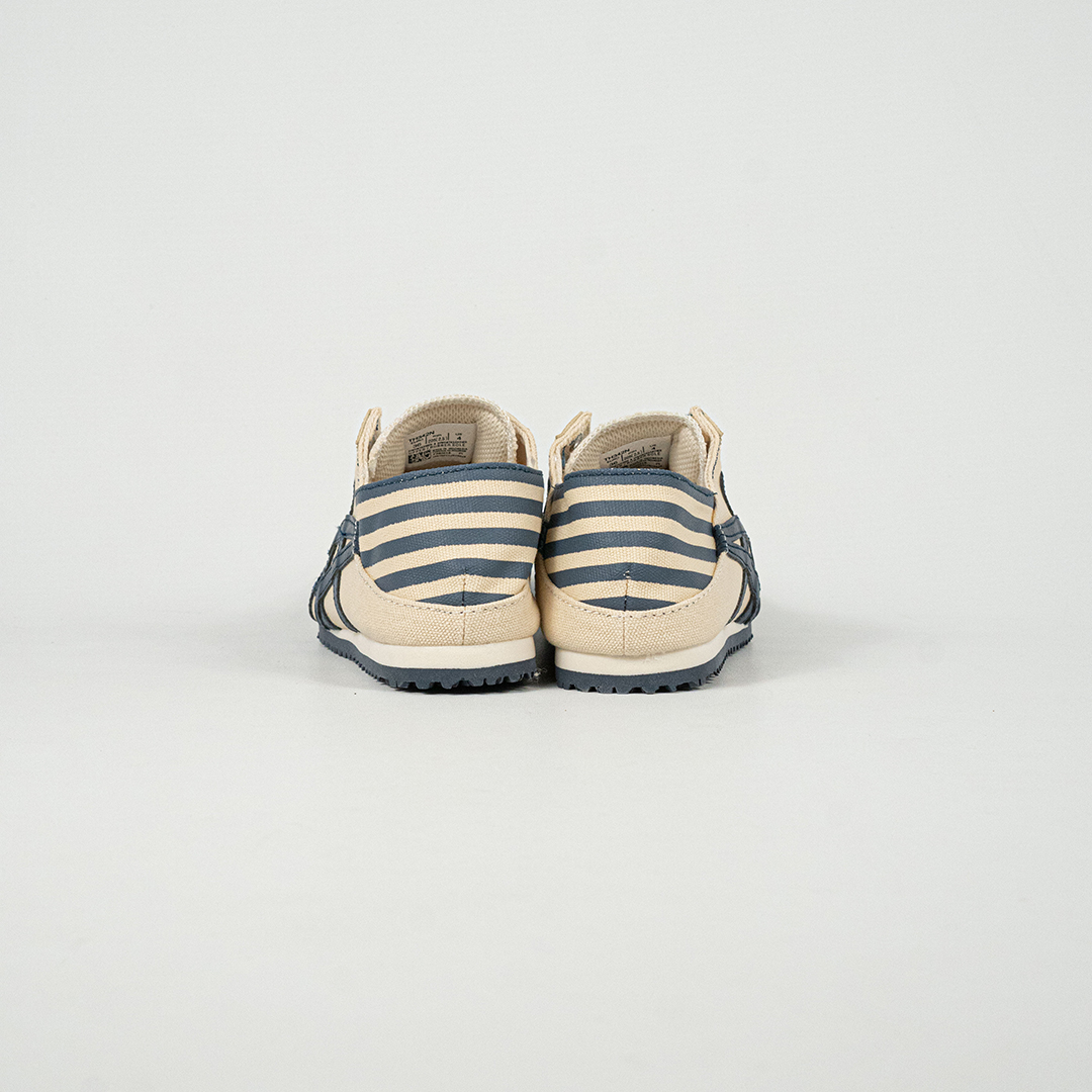 Sepatu Onitsuka Tiger Mexico 66 Paraty Slip On Cream Navy Canvas Unisex Sneakers Casual Authentic - Image 4