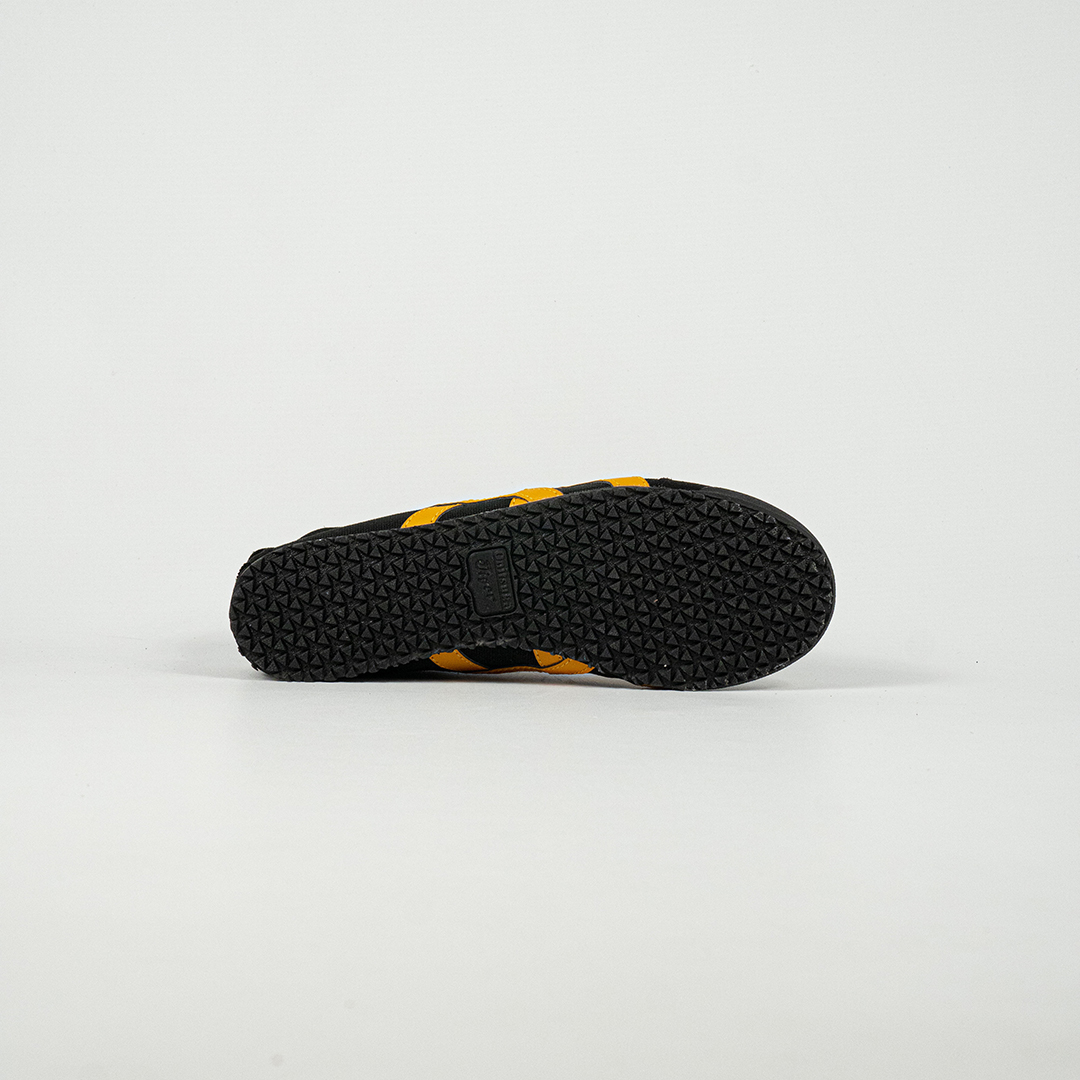 Sepatu Onitsuka Tiger Mexico 66 Slip On Black Yellow Canvas Unisex Sneakers Casual Authentic - Image 3