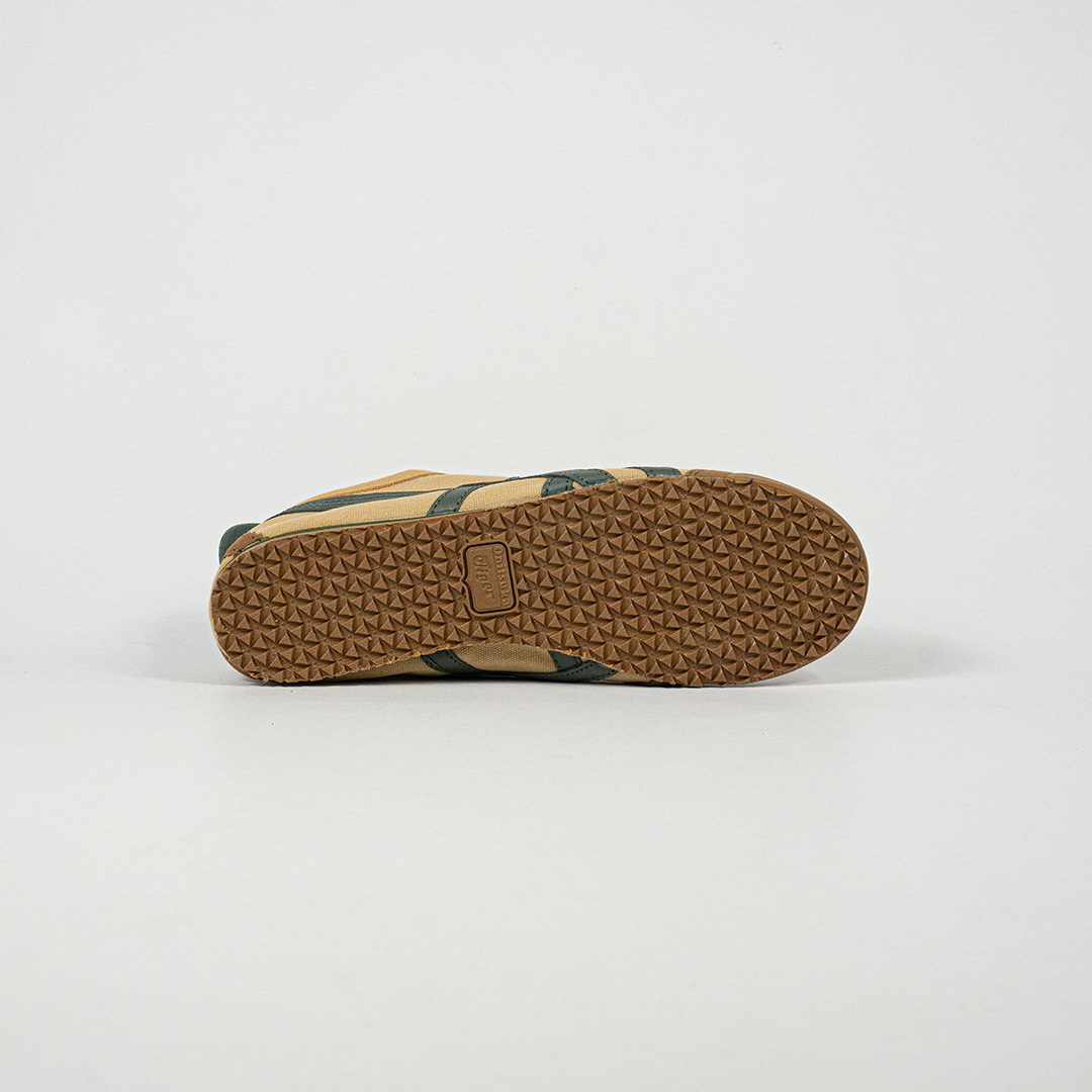 Sepatu Onitsuka Tiger Mexico 66 Slip On Grass Green Brown Canvas Unisex Sneakers Casual Authentic - Image 3