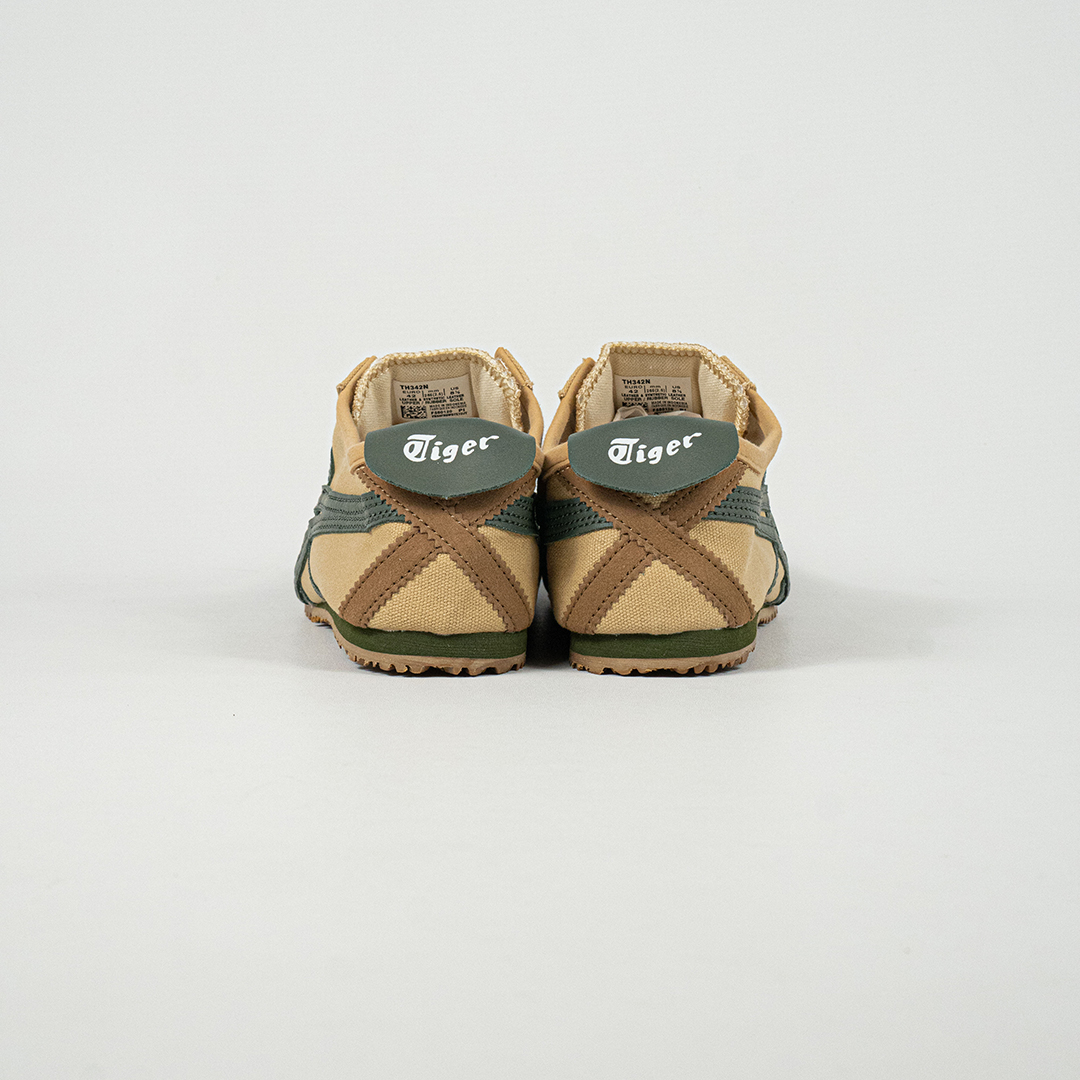 Sepatu Onitsuka Tiger Mexico 66 Slip On Grass Green Brown Canvas Unisex Sneakers Casual Authentic - Image 4