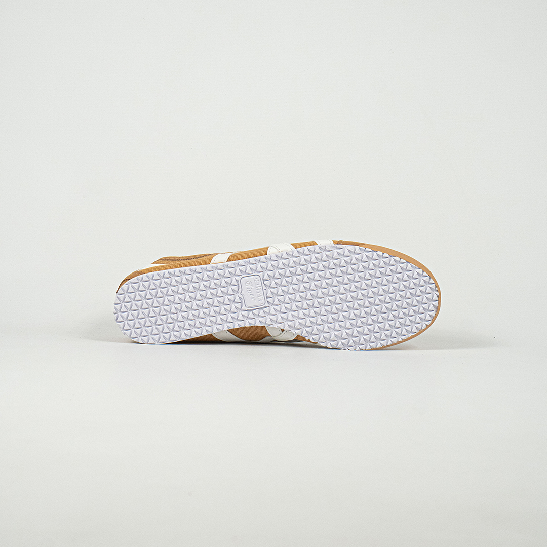 Sepatu Onitsuka Tiger Mexico 66 Slip On Tan Presidio Brown White Canvas Unisex Sneakers Casual Authentic - Image 3