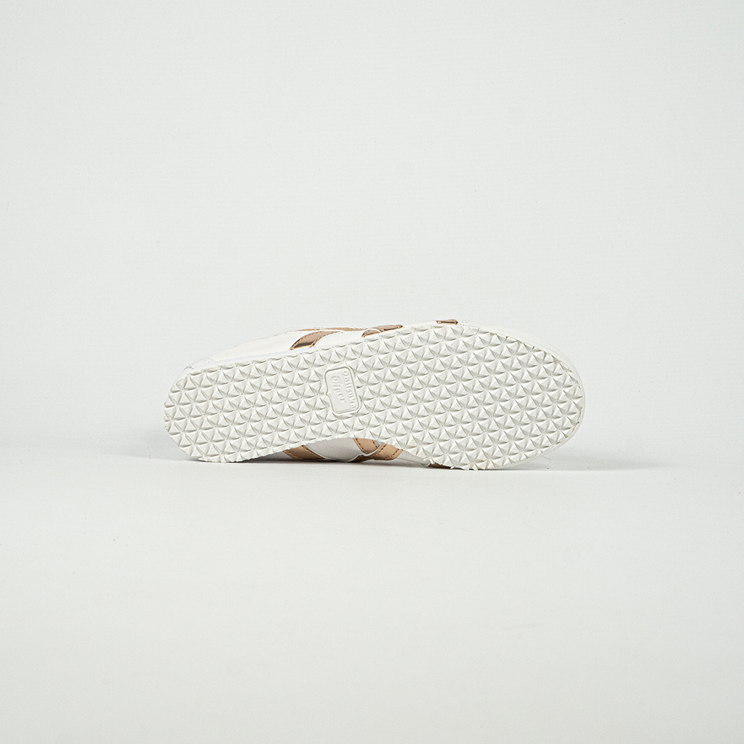 Sepatu Onitsuka Tiger Mexico 66 Slip On White Pure Gold Canvas Unisex Sneakers Casual Authentic - Image 3