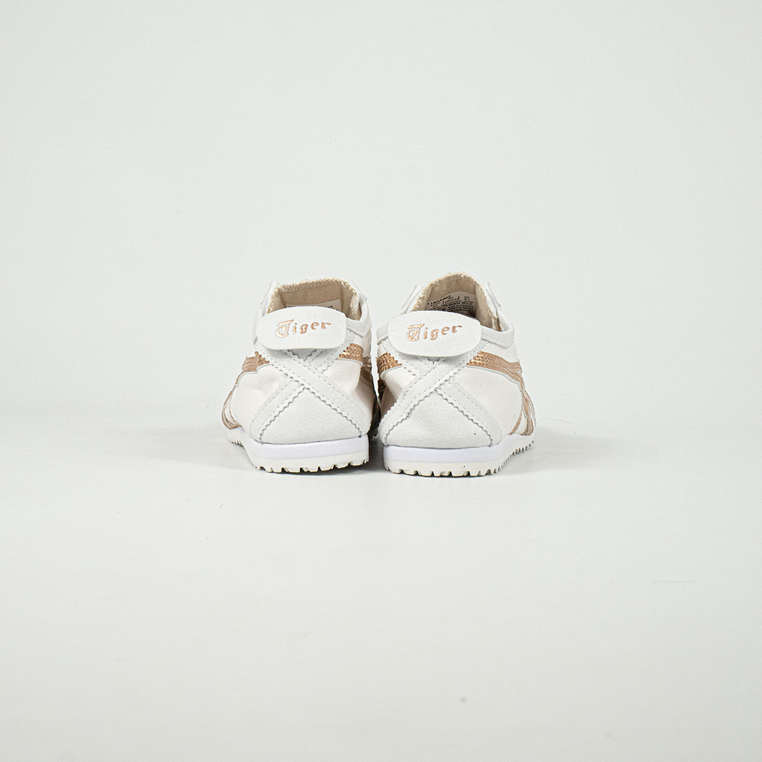 Sepatu Onitsuka Tiger Mexico 66 Slip On White Pure Gold Canvas Unisex Sneakers Casual Authentic - Image 4