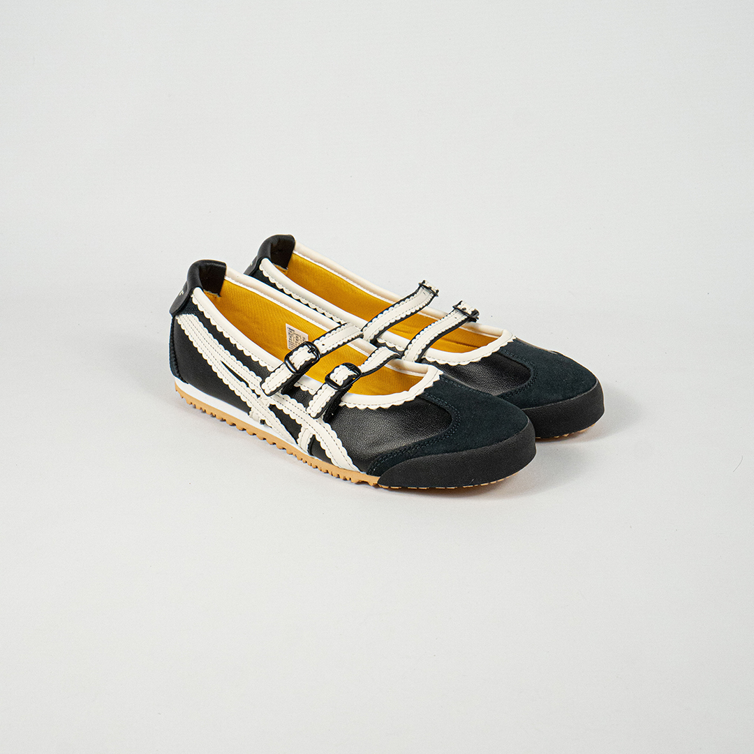 Sepatu Onitsuka Tiger Mexico TGRS TIGRESS Black White Cream Yellow Unisex Sneakers Casual Authentic - Image 5
