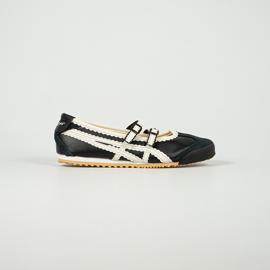 Sepatu Onitsuka Tiger Mexico TGRS TIGRESS Black White Cream Yellow Unisex Sneakers Casual Authentic