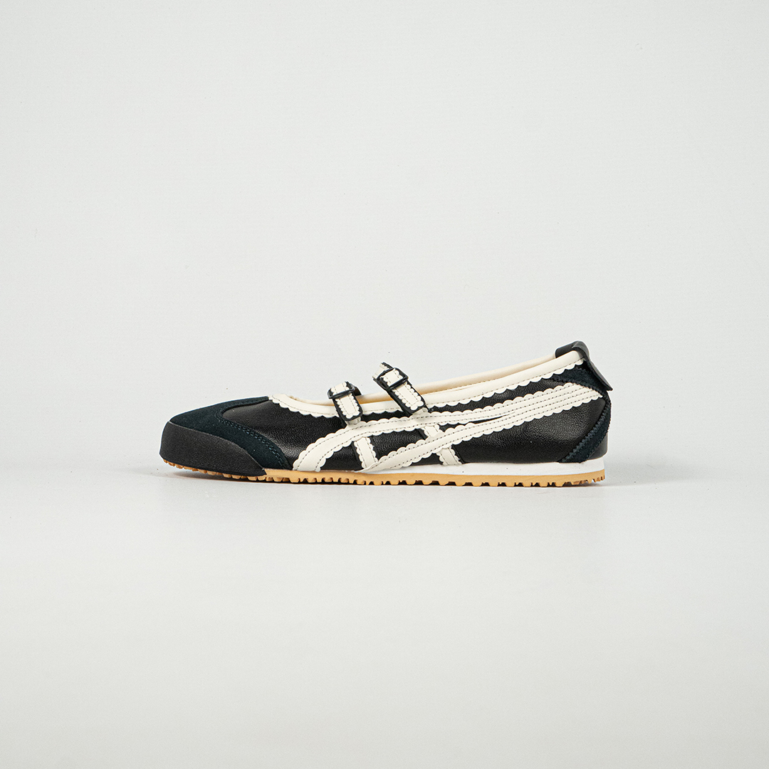 Sepatu Onitsuka Tiger Mexico TGRS TIGRESS Black White Cream Yellow Unisex Sneakers Casual Authentic - Image 2