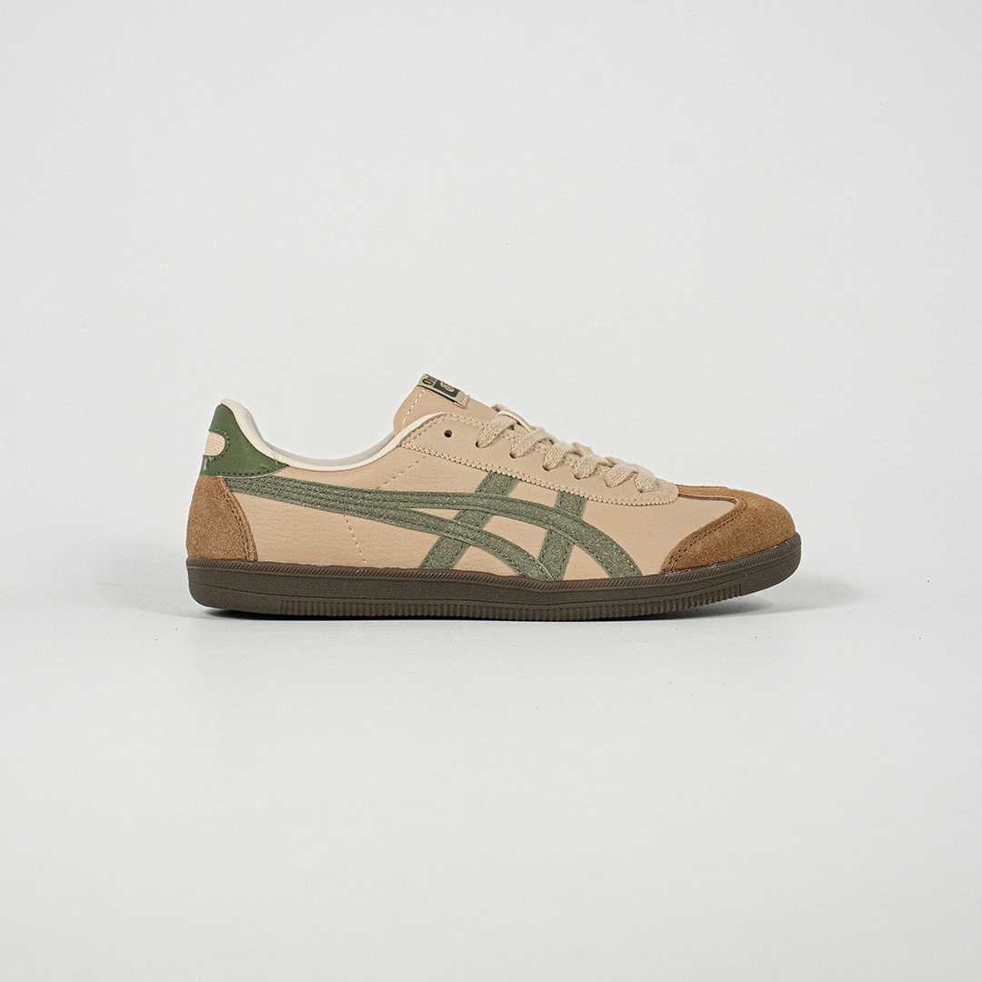 Sepatu Onitsuka Tiger Mexico Tokuten Beige Green Unisex Sneakers Casual Authentic