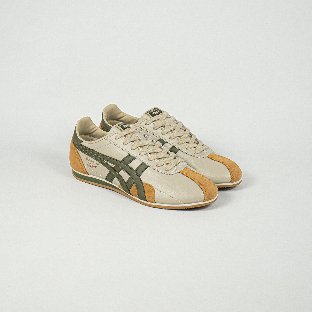Sepatu Onitsuka Tiger Runspark Beige Olive Green Mustard Yellow Unisex Sneakers Casual Authentic - Image 5