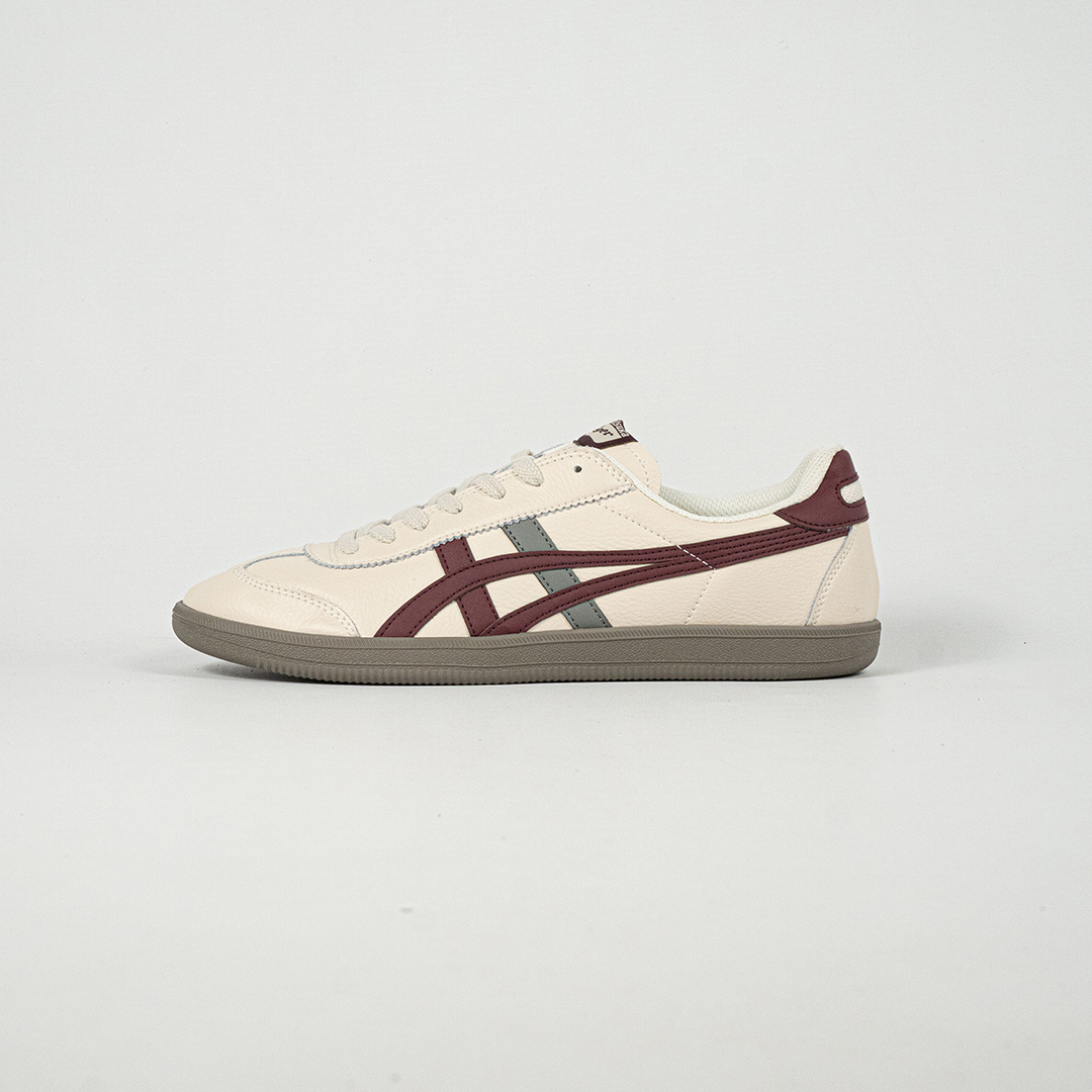 Sepatu Onitsuka Tiger Tokuten White Burgundy Red Grey Unisex Sneakers Casual Authentic - Image 2