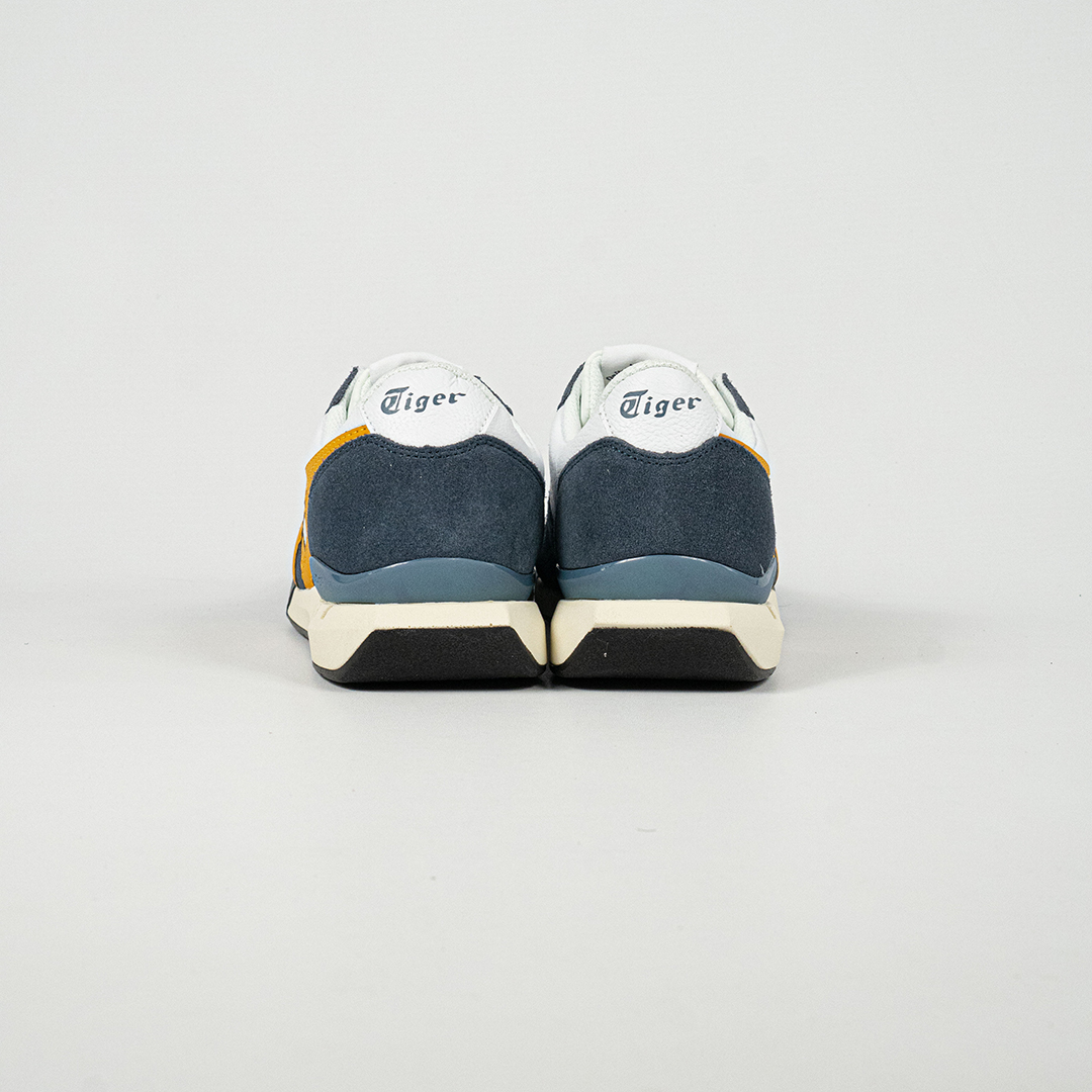 Sepatu Onitsuka Tiger Ultimate 81 EX White Blue Golden Glow Unisex Sneakers Casual Authentic - Image 4
