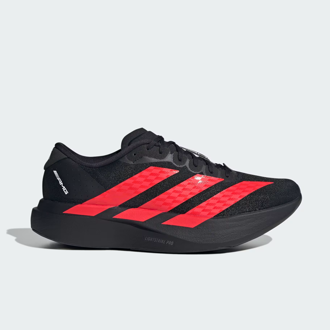 Sepatu Adidas Adizero EVO SL x Mercedes AMG Black Lucid Red Casual Olahraga Outdoor Indoor Running Sneakers Authentic