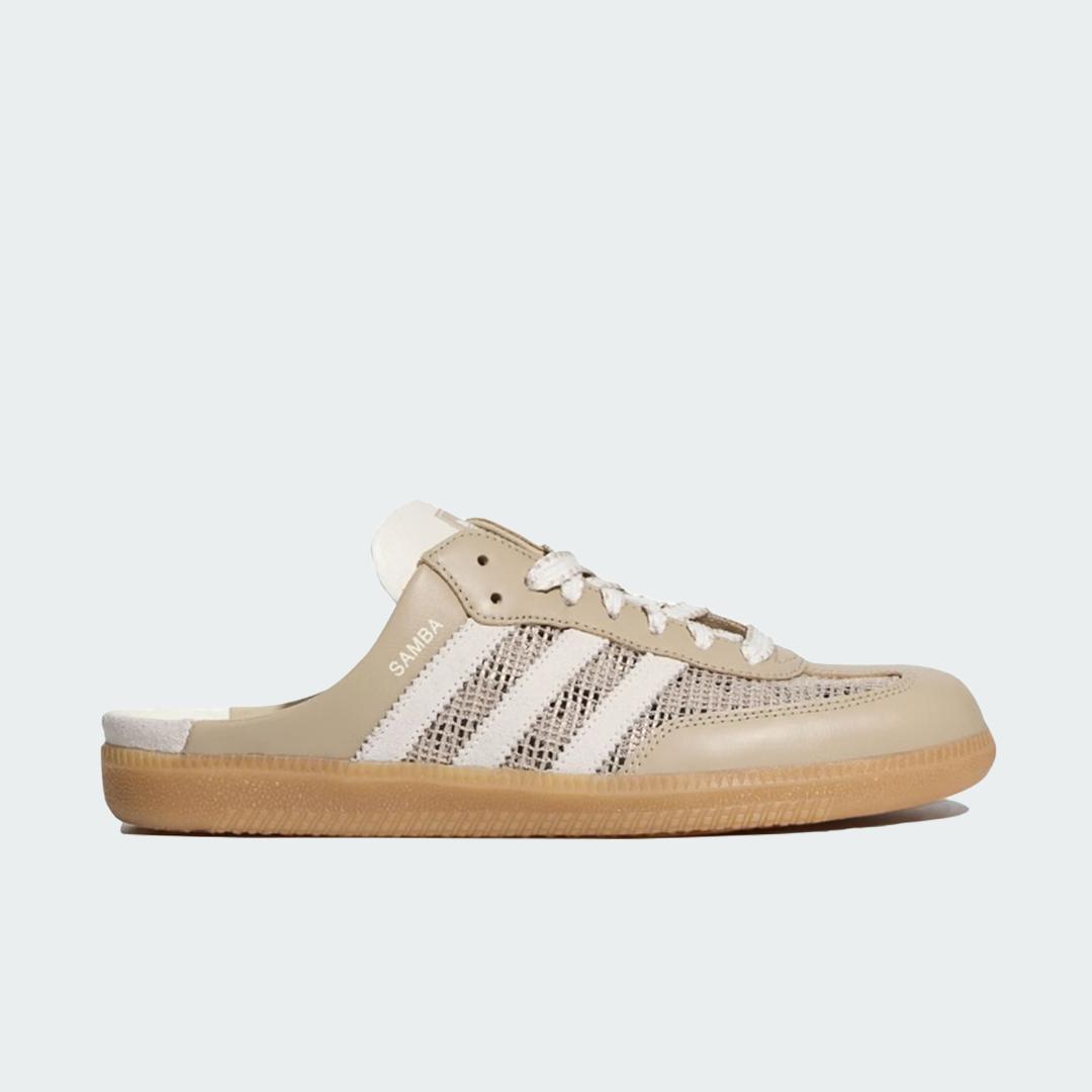 Sepatu Adidas Samba OG Mule Beige Khaki Off White Gum Casual Wanita Pria Indoor Outdoor Sneakers Authentic