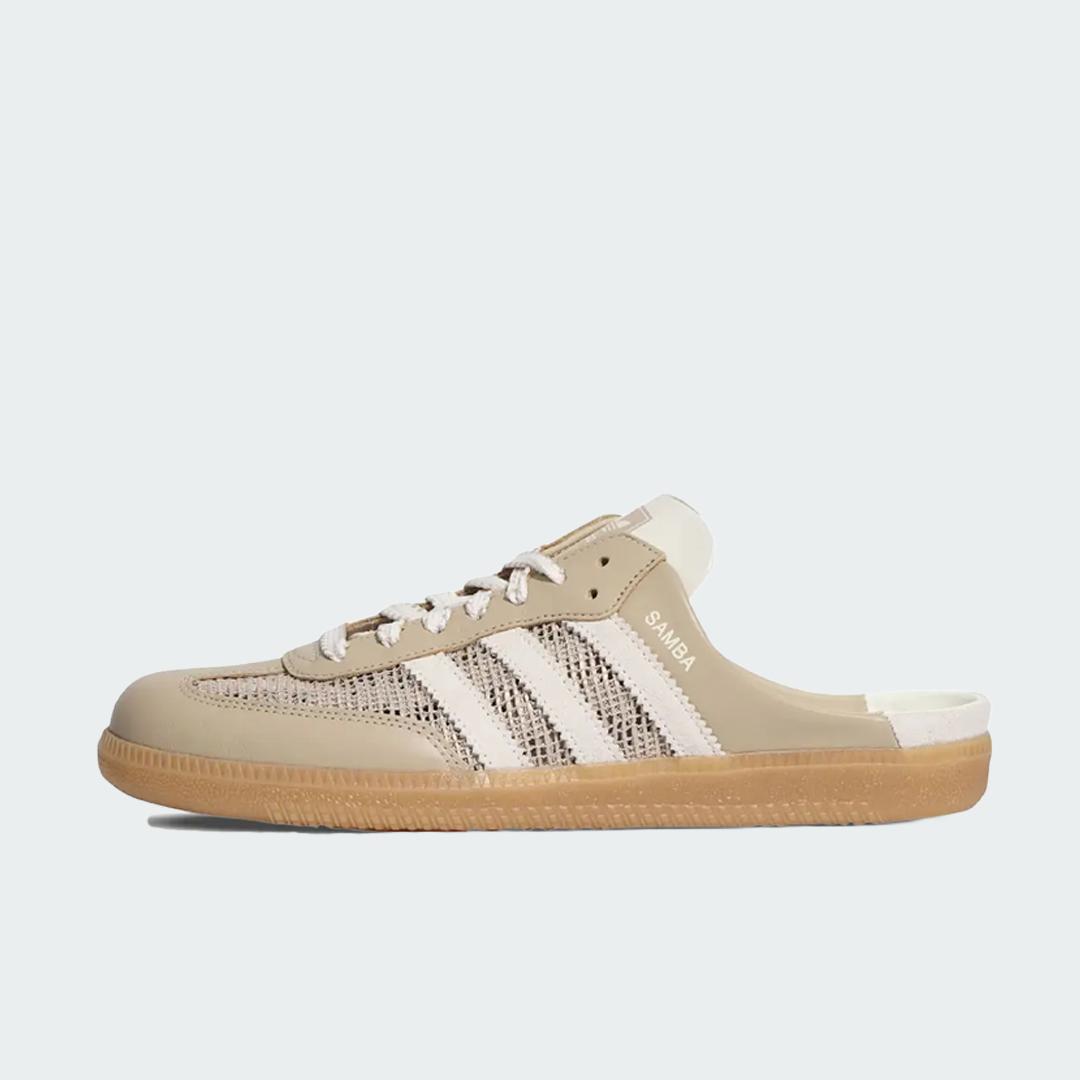 Sepatu Adidas Samba OG Mule Beige Khaki Off White Gum Casual Wanita Pria Indoor Outdoor Sneakers Authentic - Image 2