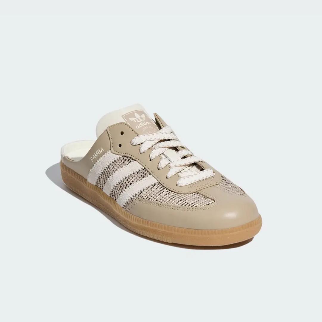 Sepatu Adidas Samba OG Mule Beige Khaki Off White Gum Casual Wanita Pria Indoor Outdoor Sneakers Authentic - Image 3
