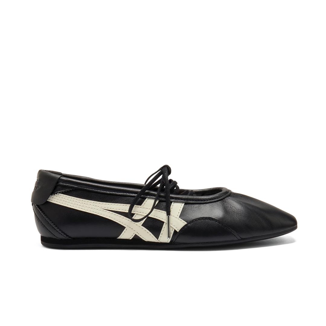 Sepatu Onitsuka Tiger Gymnarina Ballet Black Cream Women Casual Wanita Indoor Outdoor Sneakers Authentic