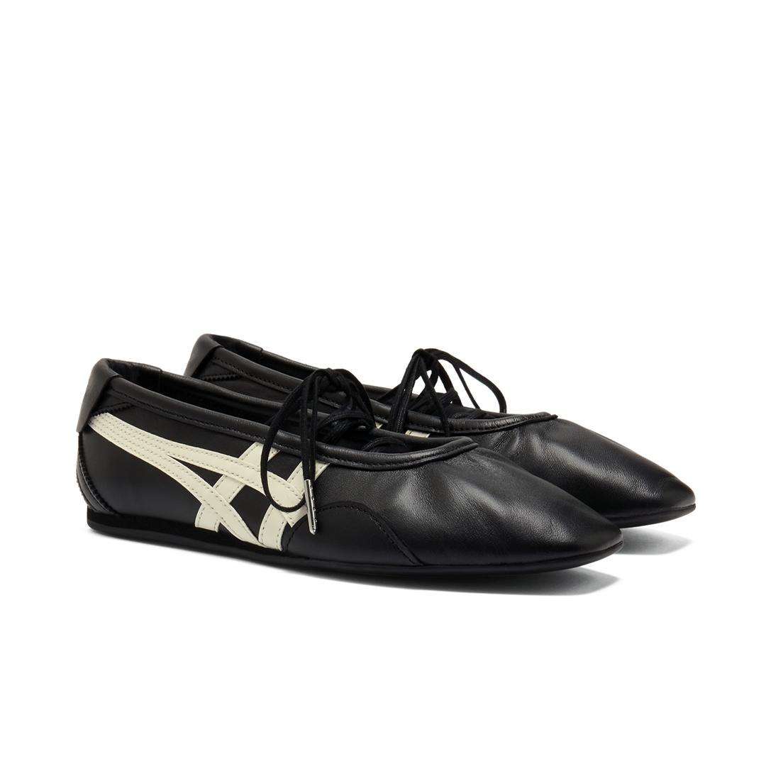 Sepatu Onitsuka Tiger Gymnarina Ballet Black Cream Women Casual Wanita Indoor Outdoor Sneakers Authentic - Image 4