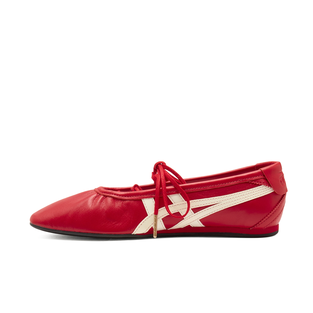 Sepatu Onitsuka Tiger Gymnarina Classic Red Women Casual Wanita Indoor Outdoor Sneakers Authentic - Image 2