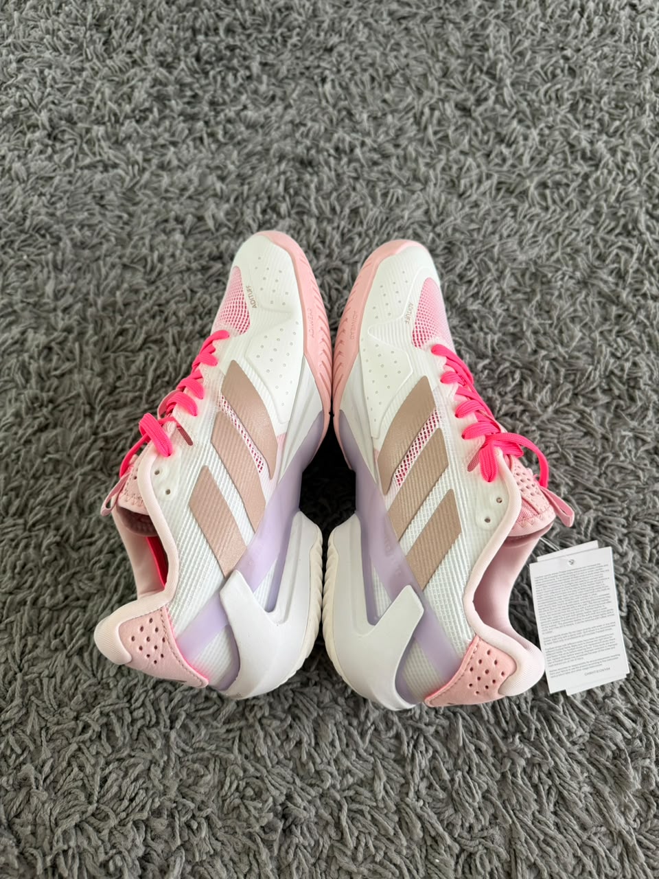 Sepatu Adidas Adizero Ubersonic 5 Cloud White Lucid Pink Casual Olahraga Outdoor Indoor Running Sneakers Authentic - Image 3