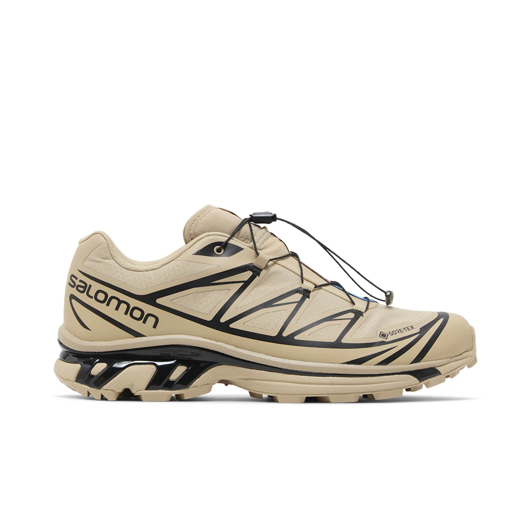 Sepatu Salomon XT6 XT-6 Goretex Safari Beige Black Casual Olahraga Outdoor Indoor Running Hiking Sneakers Authentic