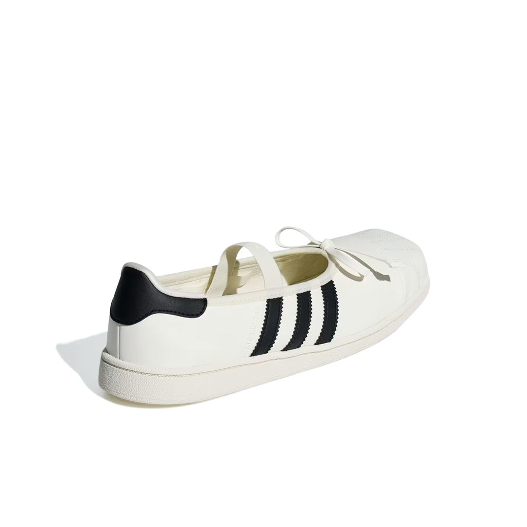 Sepatu Adidas Superstar Square Toe Ballet JENNIE Off White Core Black Casual Outdoor Indoor Wanita Sneakers Authentic - Image 5